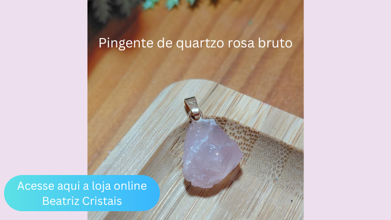 pingente de quartzo rosa 