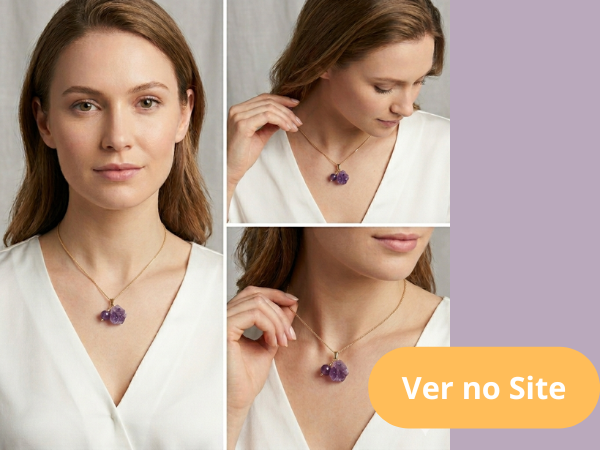 colar ametista 